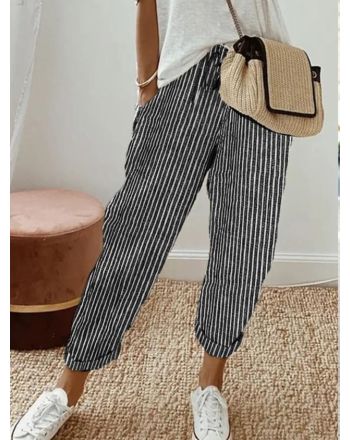 Striped Casual Pants